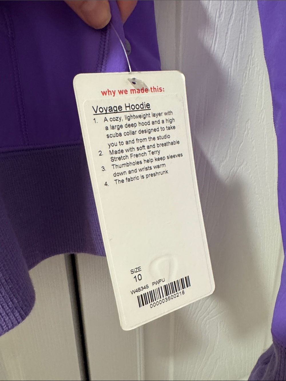 Purple Two-Tone Hooded Zip Jacket Lululemon - Picture 2 of 4